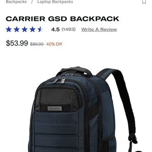 Samsonite Blue/Black Backpack with USB Port